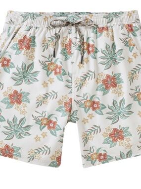 KATIN Benji Volley Floral Drawstring Swim Trunks